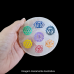 Placa Redonda de Selenita 7 Chakras - 10cm  - Unidade